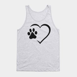 Heart with paw print Tank Top